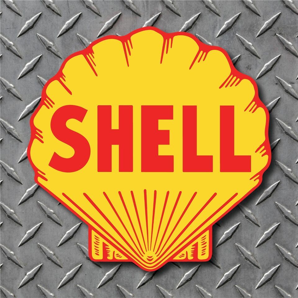 SHELL Gasoline VINTAGE Decal Style 2 OIL GAS PUMP Indoor Outdoor - $1.93+