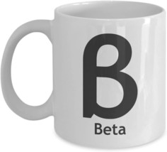 Beta Greek Letter Mug Character Funny Cup Symbols Greek Alphabet - £11.29 GBP