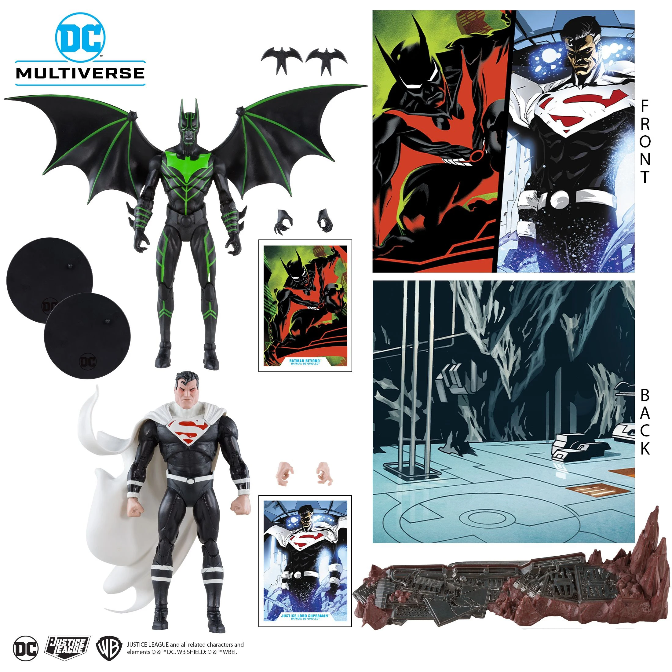 Mcfarlane 2pcs/set Batman Beyond Vs Justice Lord Superman Articulated Figure - $74.36+