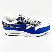 Nike Air Max 1 Atmos White Royal Blue Grey Mens Size 10 Amputee Right Sh... - £52.62 GBP