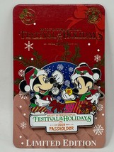 Disney Epcot Festival Of The Holidays Mickey Minnie AP Passholder Pin 2019 Mouse - £19.77 GBP