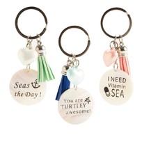 Aqua World Seashell Keychain - $21.41 CAD