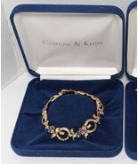 Camrose &amp; Kross Jacqueline Kennedy Bracelet Faux Sapphires Clear Crystals - $1,782.38 MXN