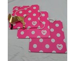 Lot Of (3) Victoria&#39;s Secret Pink And White Polka Dot Gift Bags - £23.73 GBP