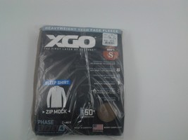 XGO Mens Phase 4 Flame Retardant Zip-Mock Sleep Shirt Thumbhole Cuff Siz... - £39.38 GBP
