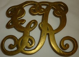 WILLIAMSBURG VIRGINIA METALCRAFTERS SOLID BRASS CYPHER TRIVET KING GEORGE - $12.00