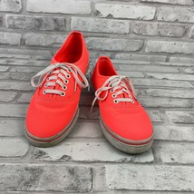 VANS Low Top Neon Hot Pink Flats Canvas Sneakers Shoes Size 6 - £24.05 GBP