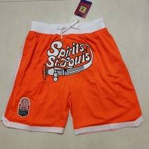 Spirits of St. Louis Men Basketball Shorts Stitched Red S-3XL - £40.22 GBP