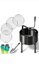 Upgraded Rotary Soil Sifter Compost Sifter Gardening Sifting Tool Metal ... - $32.66