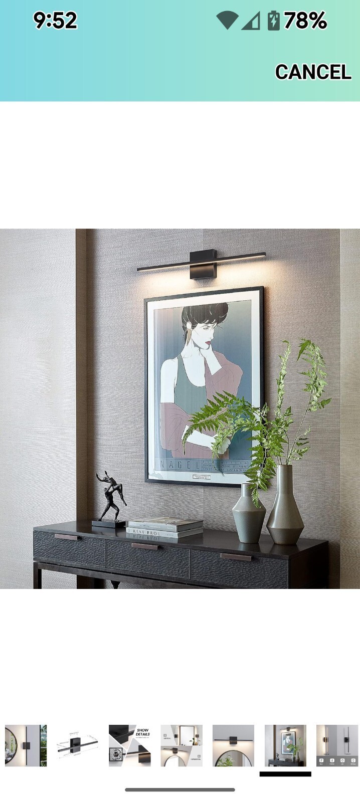 CCYCOL 24 Inch Black Vanity Light Led Bar Over Mirror Dimmable Wall Sconce New Item image 6