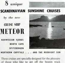 Scandinavian Sunshine Cruises 1955 Advertisement UK Import Bergen Line D... - $19.99