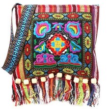 Chinese Hmong Thai Embroidery Hill Tribe Totes Messenger Tassels Bag Boho Hippie - £15.20 GBP