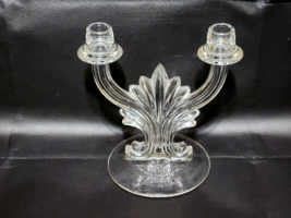 Vintage Fostoria Baroque Style 24% Lead Crystal Tapered Candle Holder Ships Free - $27.69