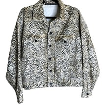 Alexander Wang Game Cheetah Print Denim Jacket Womens Size S mobwife mob wife Po - £117.04 GBP