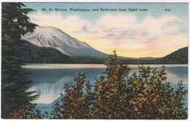 Postcard Mt St Helens Reflection From Spirit Lake Washington - $3.95