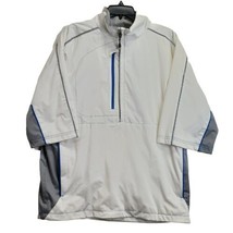 Antigua Men’s Size L White Tradition Windbreaker Golf Jacket 1/2&quot; Zip - $19.75