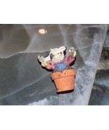 Mary&#39;s Moo Moos Gardening Cow &quot;Peek-A-Moo&quot; 1996 2.5&quot; Enesco \Without Box - $313.45 MXN