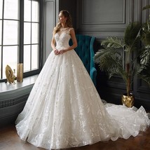 Beautiful Princess Wedding Dresses A-line Vestidos De Novia Renda Floor Length P - £488.30 GBP