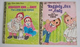 Raggedy Ann And Andy Lot 2 ~ Little Golden Books Rainy Day Circus ~ Gray Kitten - £9.32 GBP