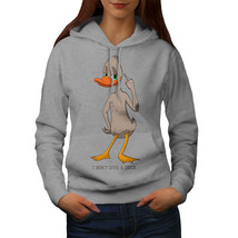 Wellcoda Dont Give a Duck Womens Hoodie, Cool Casual Hooded Sweatshirt - £28.88 GBP