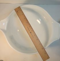 Pyrex No. 444 Mixing Bowl White with Green Square Floral Print 4 Quart image 4