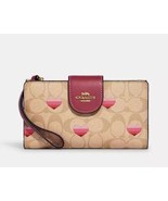 Coach Wallet In Signature Canvas With Stripe Heart Print - €187,96 EUR