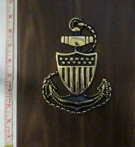 US Coast Guard Military Brass E7 Insignia Plaque 8x10 -Chief Anchor Soli... - £68.87 GBP