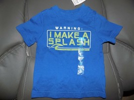 The Children&#39;s Place Warning I Make A Splash SS T-Shirt Size 6/9 Months Boy&#39;s - £11.86 GBP
