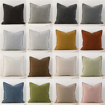 18 x 18 in Vintage Chenille Fabric Throw Pillow Covers Sofa Bed Cushion Cover - £18.49 GBP