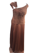 Val Stefani Celebration Formal Dress MB7158 Caramel Size 16 Chiffon with... - £286.65 GBP