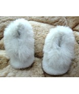 Soft white  Baby Alpaca Fur Slippers, 0 - 12 month  - £19.18 GBP