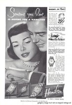 1951 Hamilton Watch Vintage Print Ad The Nordon Model - $2.50