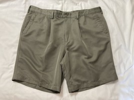 Mens Dockers Chino Shorts Sz W42 Tan Flat Front Pocket Relaxed Fit Light... - $277.04 MXN