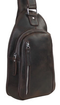 Vagarant Traveler Full Grain Cowhide Leather Chest Pack LK16.DB - £68.52 GBP