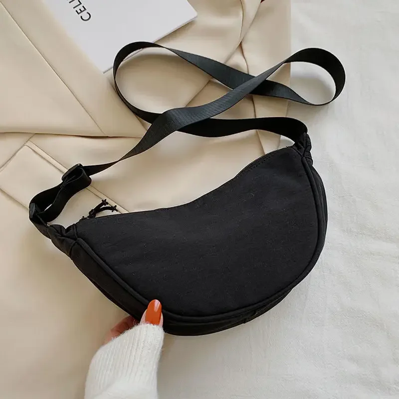 Nylon Messenger Bag Women&#39;s New Fashion Dumpling Bag Lightweight One Sho... - $18.53