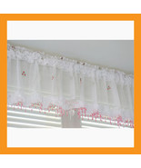 pink beads valance curtain sheer window kitchen waverly drape bedroom 59... - £14.83 GBP