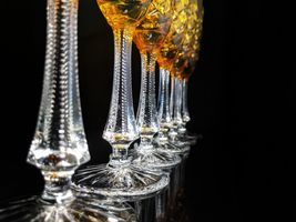 Faberge  Odessa Yellow Gold  Colored Crystal Champagne Flutes  NIB image 7