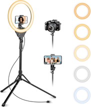 Aureday 14&quot; Selfie Ring Light With 62&quot; Tripod Stand And Phone Holder, Dimmable - £38.57 GBP