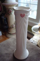FIDA made in Japan bud vase decorated with pink hearts ORIG [80] - £19.50 GBP