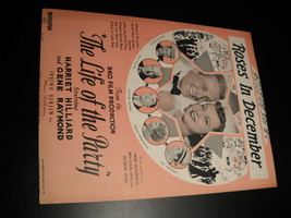 Sheet Music Roses In December from The Life Of The Party RKO 1937 Gene Raymond - £7.18 GBP