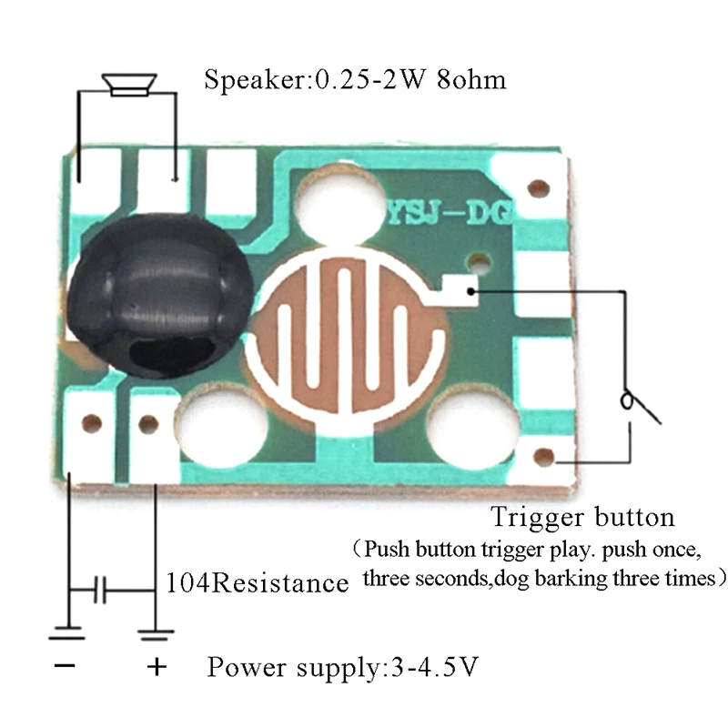 5PCS a Set Sound Module Trigger Dog s Bar Music Chip 3V Yelp Voice Module for DI - £131.26 GBP