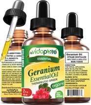 My Vida Pure Geranium Essential Oil Organic 100% Pure Natural Therapeutic Grade Fo - £20.72 GBP