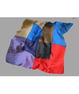 ECHO - 100% SILK - Vintage Color Block SCARF - FREE SHIPPING - £19.77 GBP