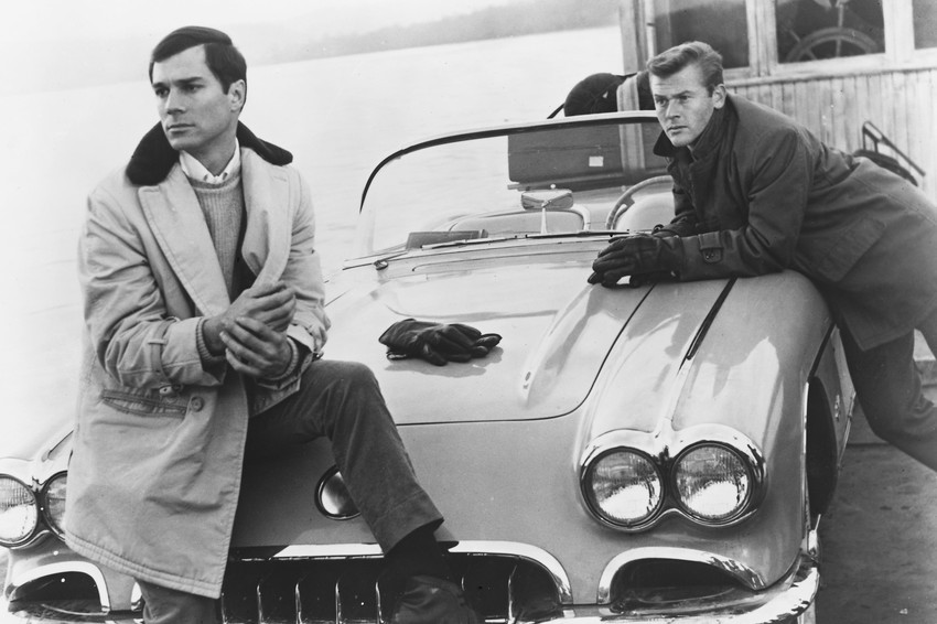 Route 66 Martin Milner George Maharis with their 1962 Corvette Convertible 18x24 - $23.99