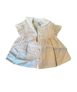 Vintage Katie &amp; Co Pink Linen Button Down Sailor Dress Beautiful Size 12... - $59.99