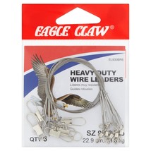 Eagle Claw 9&quot; 30 Lb. Heavy Duty Wire Leader, Bright, 6 Pack - $81.20 MXN