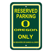 Oregon Ducks 12&quot; x 18&quot; Reserved Parking Plastic Sign - NCAA - £11.48 GBP