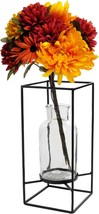 Excello Global Products Decorative Glass Vase With Metal Wire, 12.5&quot; X 5.75&quot; - £31.96 GBP