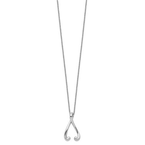 Sentimental Expressions Silver  Polished I Wish You the Best 18in Necklace QSX26 Item image 2