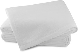 Sferra White King Blanket Soft Marcus Home Plush Solid 100% Cotton Portu... - £136.31 GBP